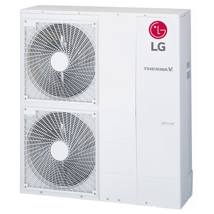 LG Therma V air source heat pump double fan